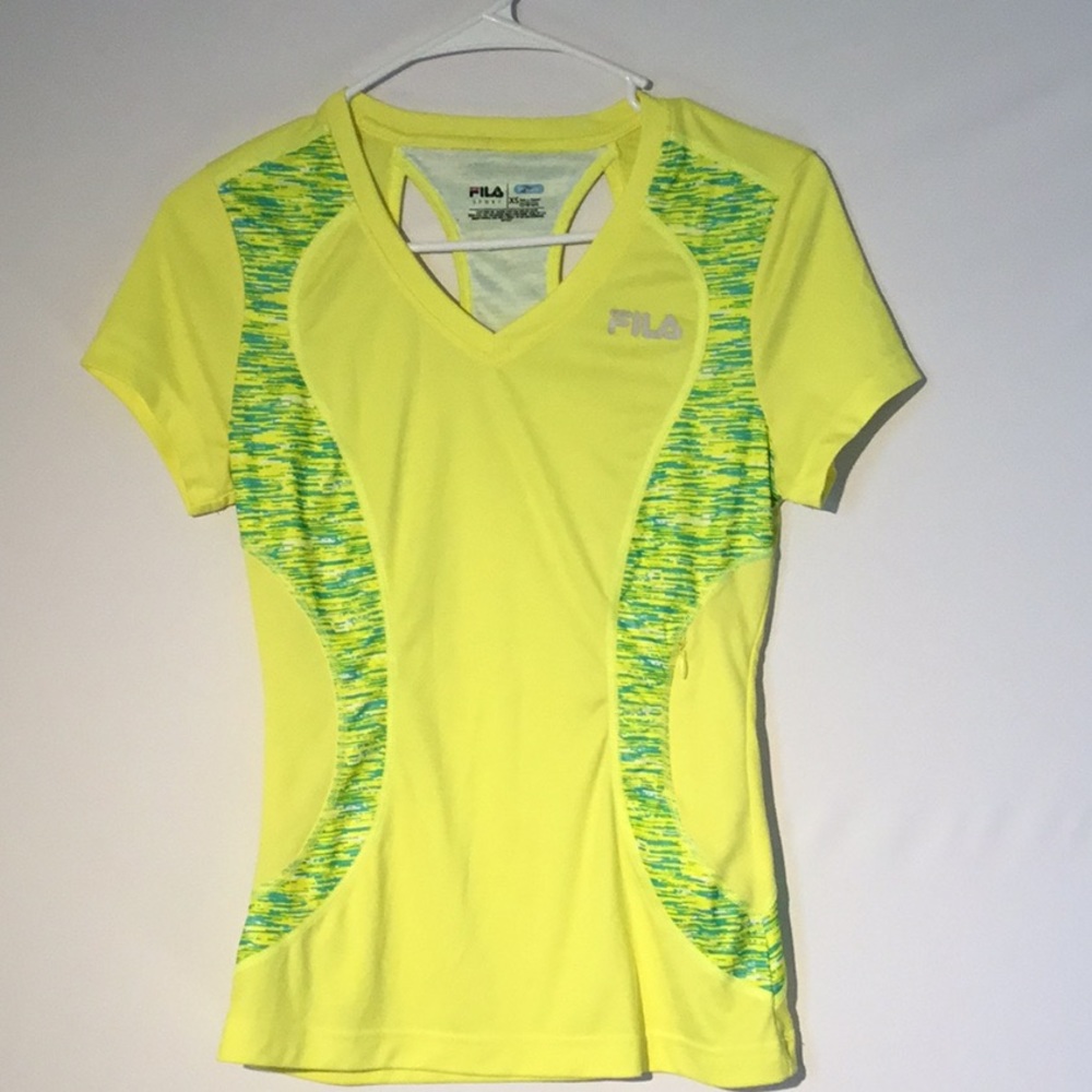 Fila bright yellow running shirt